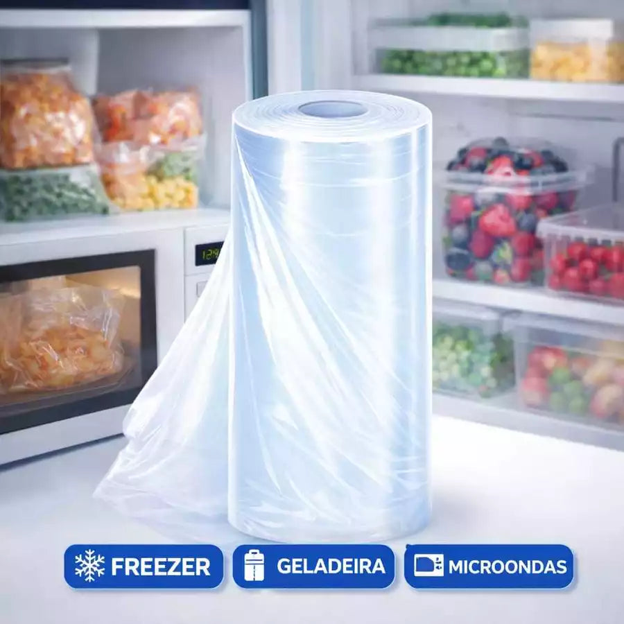 Kit 100 Sacos — Freezer, Geladeira e Microondas